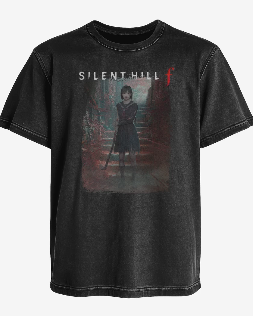 Polera desgastada Negro de Silent Hill F
