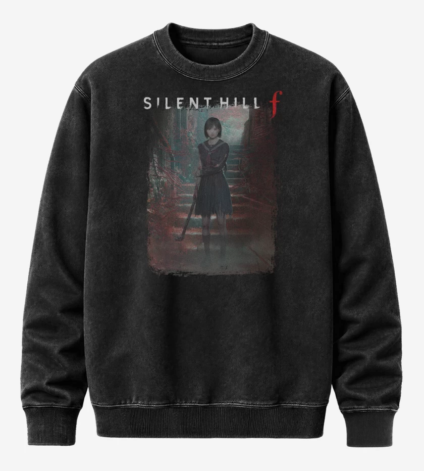 Poleron Polo Acid Wash Negro de Silent Hill F