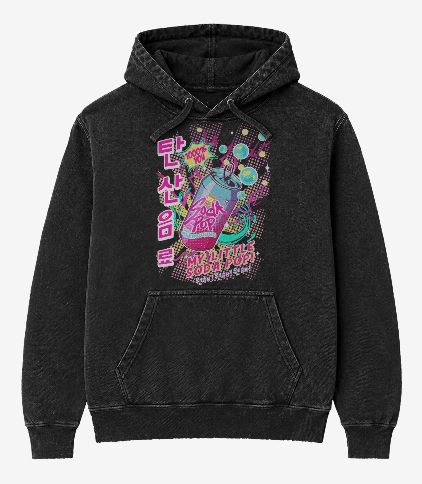 Poleron Canguro Acid Wash Guerreras del Kpop Soda Pop