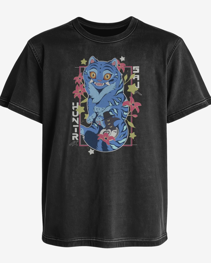 Polera desgastada Negro de Guerreras del Kpop Derpy & Sussie