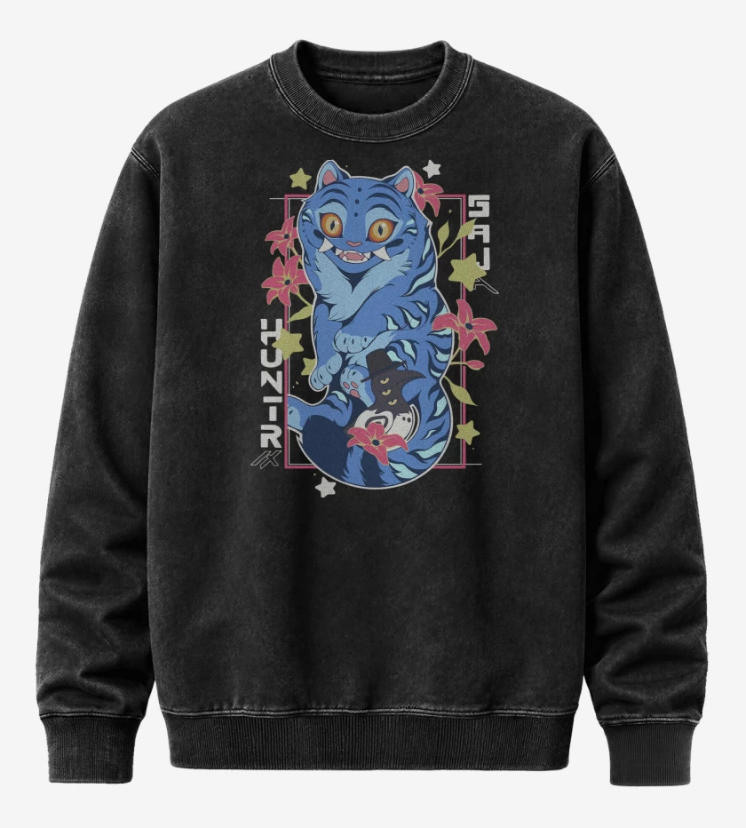 Poleron Polo Acid Wash Negro de Guerreras del Kpop Derpy & Sussie