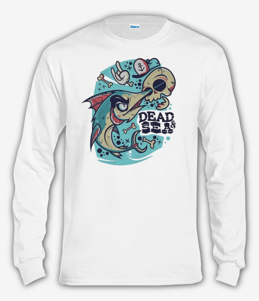 Polera manga larga Blanco de Dead & sea