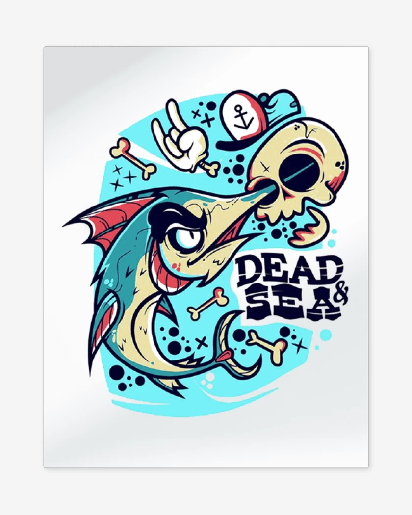 Print metalico Blanco de Dead & sea