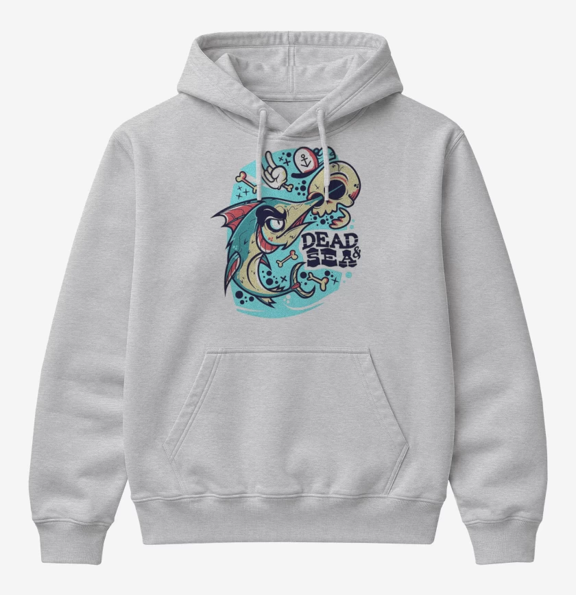 Poleron Canguro básico Gris Melange de Dead & sea