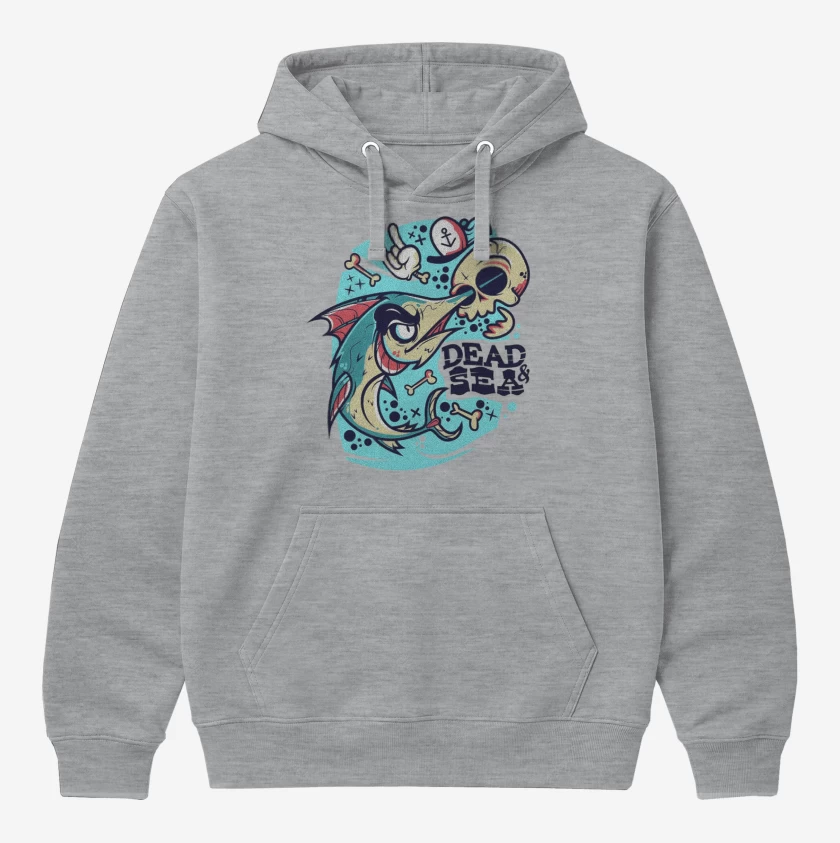 Polerón Canguro Gris Melange de Dead & sea