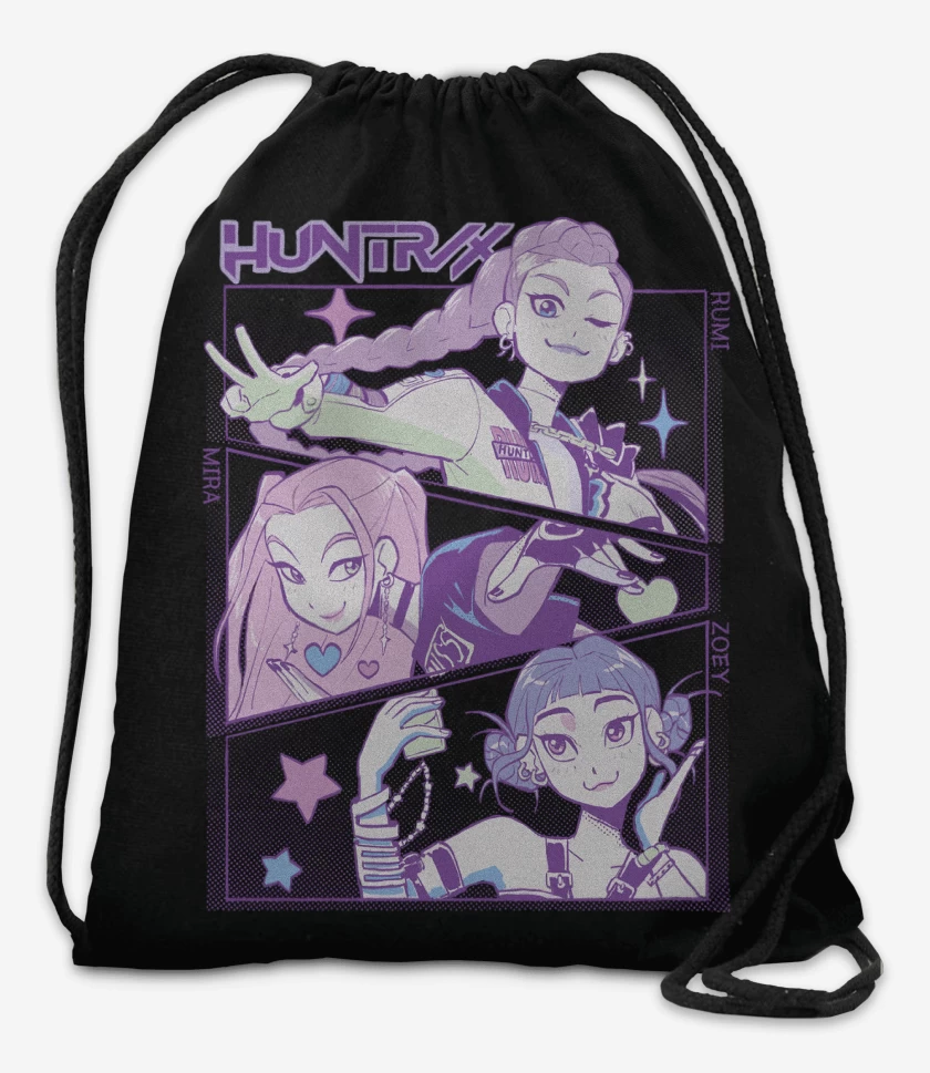 Mochila Negro de Guerreras del Kpop Huntrx