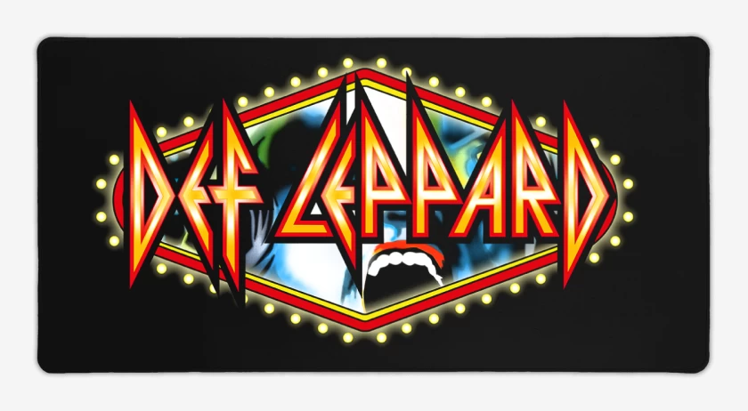 Mouse pad Gamer Negro de Def Leppard Logo
