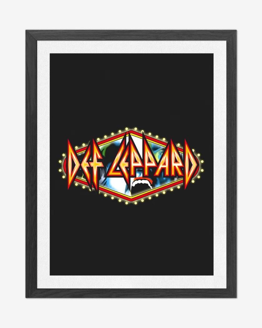 Cuadro decorativo Negro de Def Leppard Logo