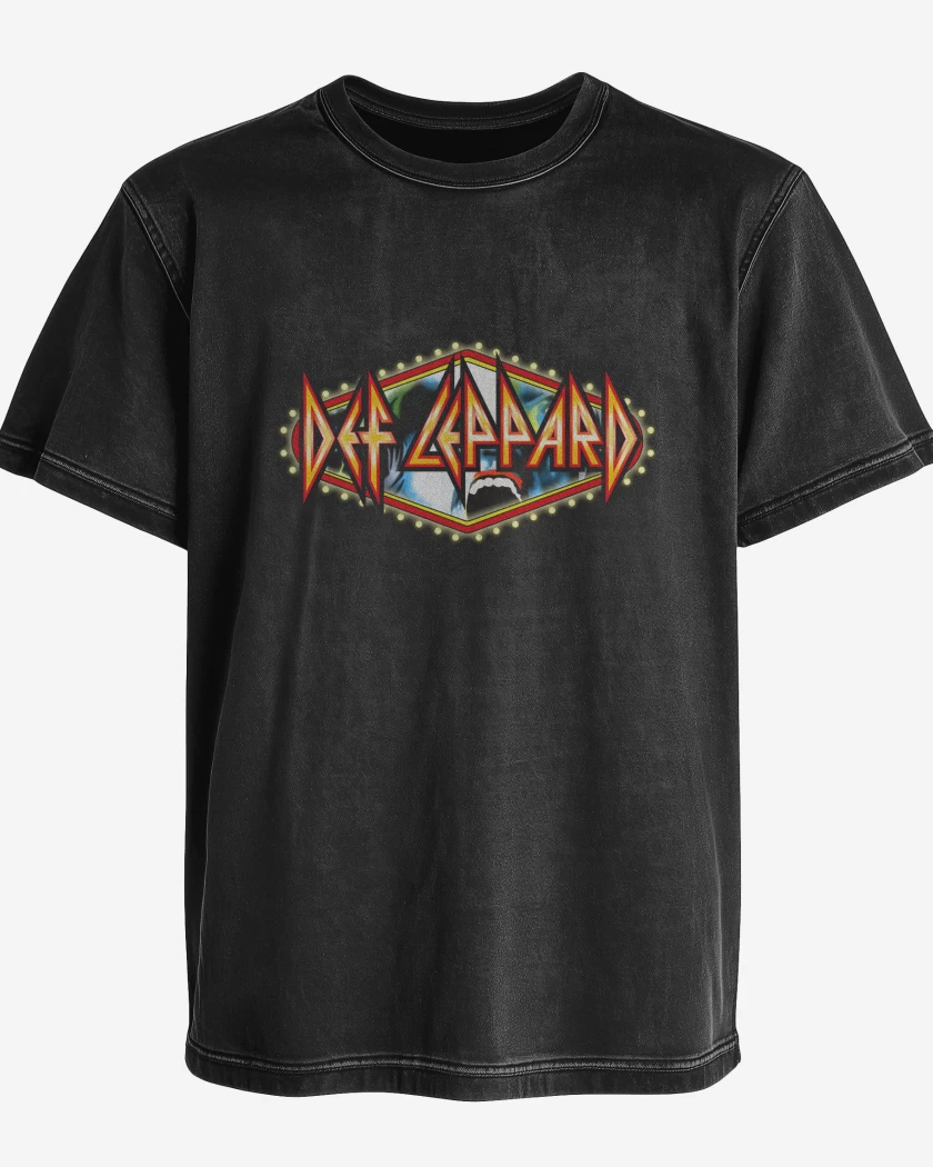 Polera desgastada Def Leppard Logo