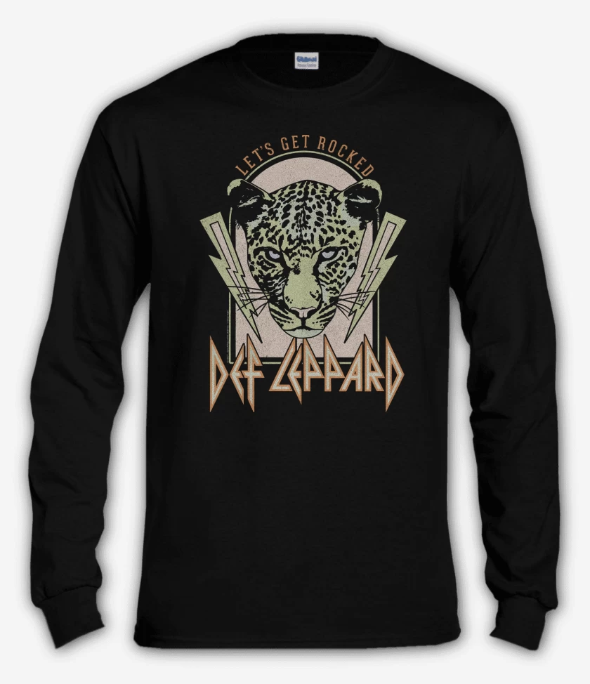 Polera manga larga Negro de Def Leppard Lets Get Rocked