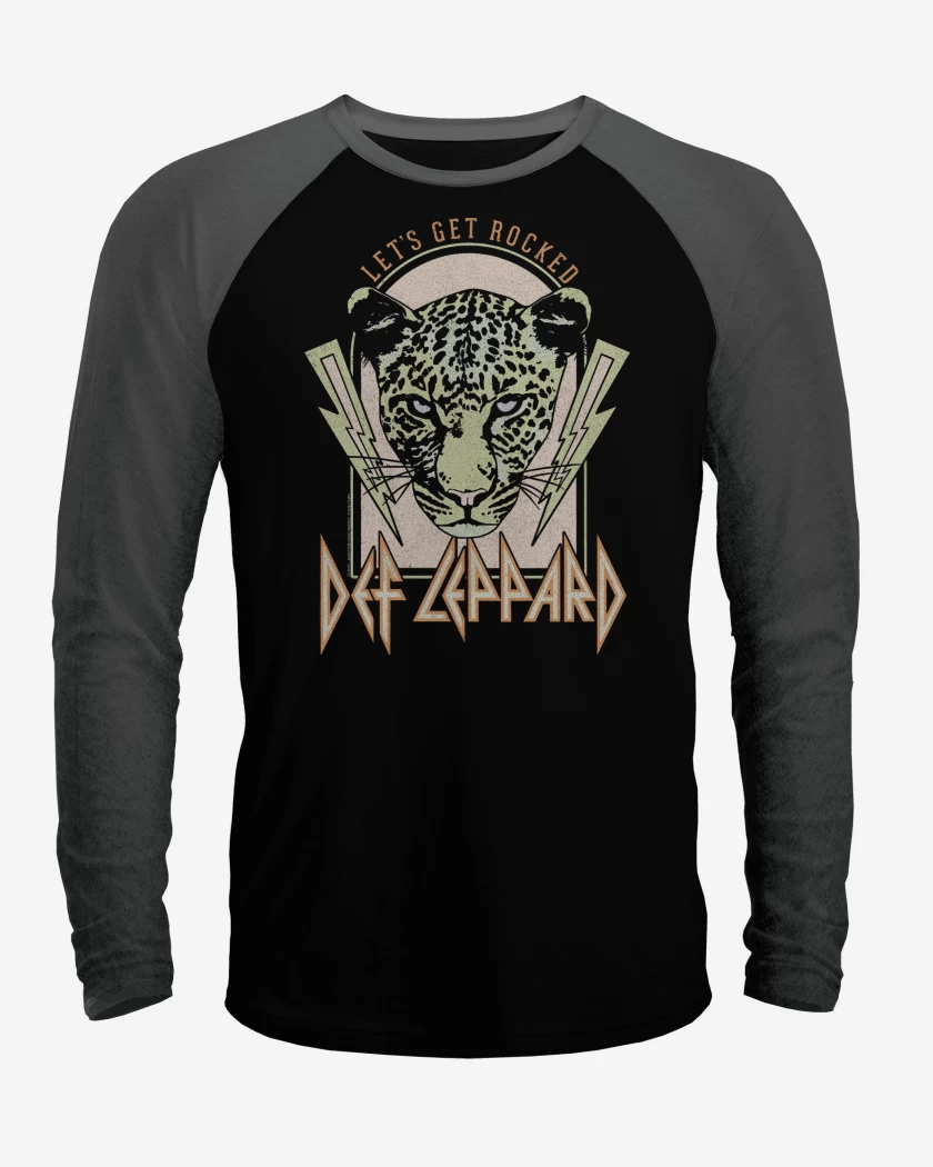 Polera Raglan Def Leppard Lets Get Rocked