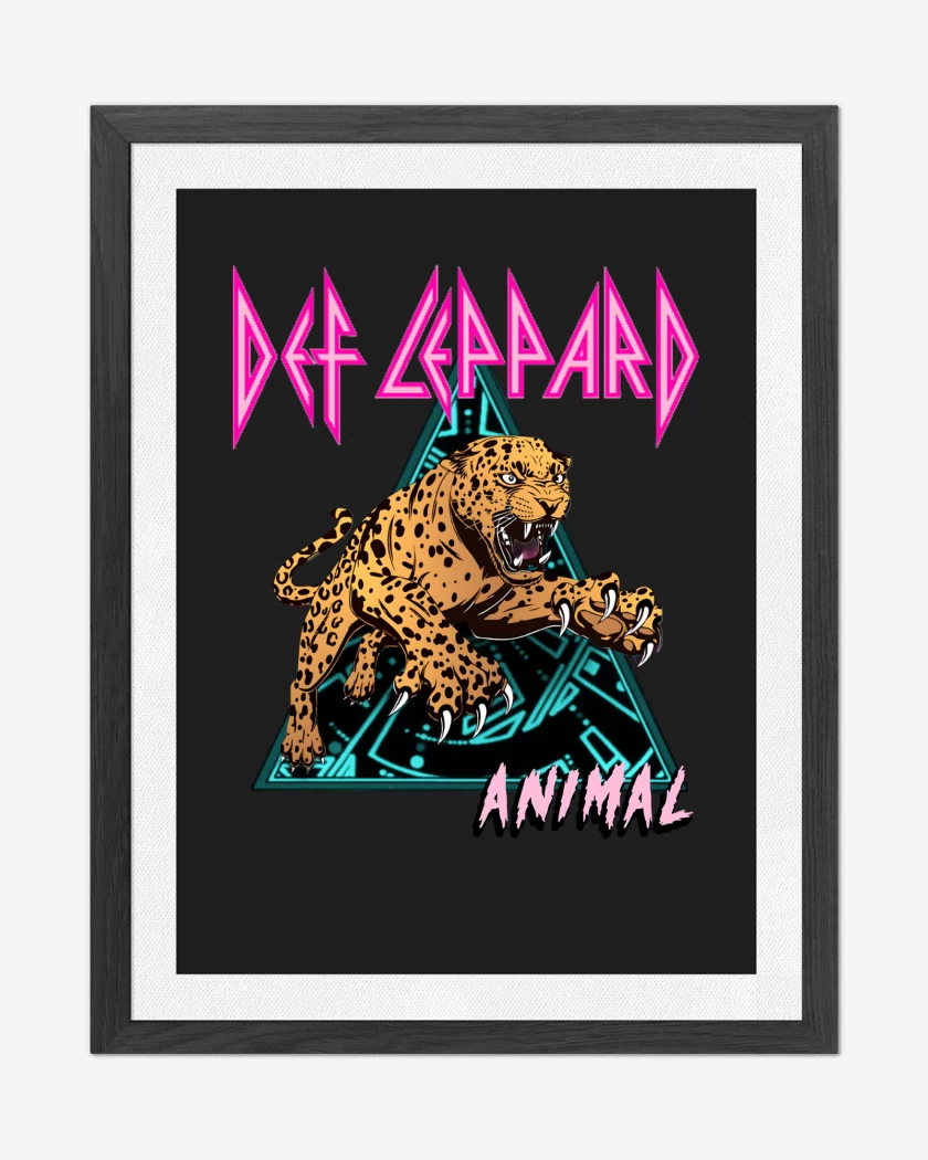 Cuadro decorativo Negro de Def Leppard Animal