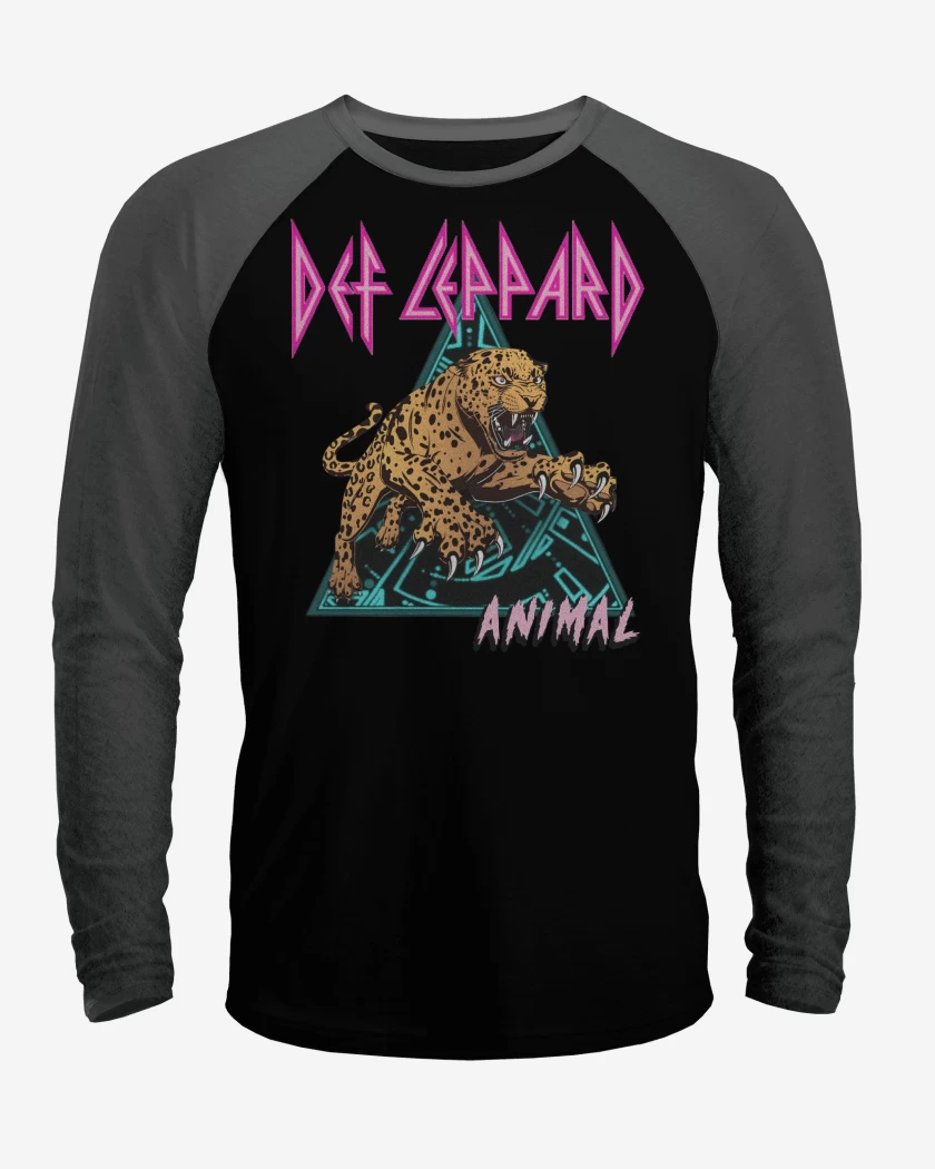 Polera Raglan Def Leppard Animal