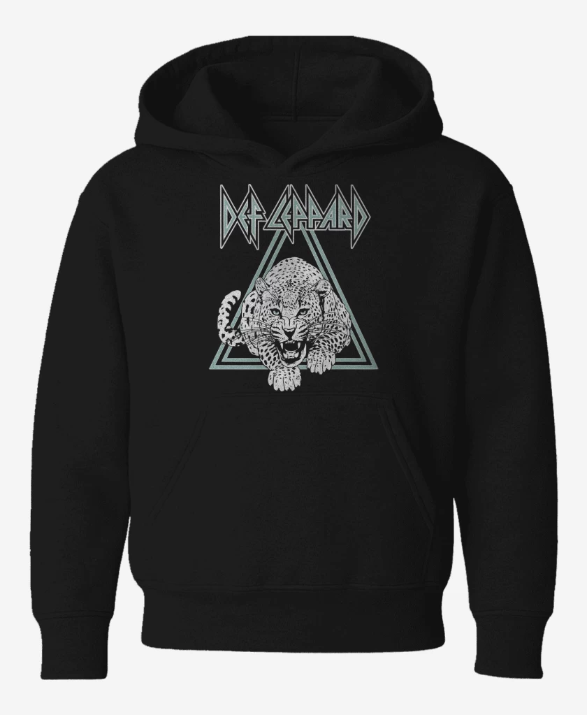 Poleron de niño Negro de Def Leppard Leopardo