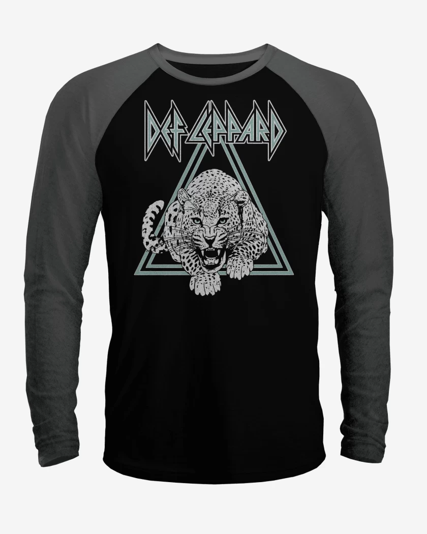 Polera Raglan Def Leppard Leopardo