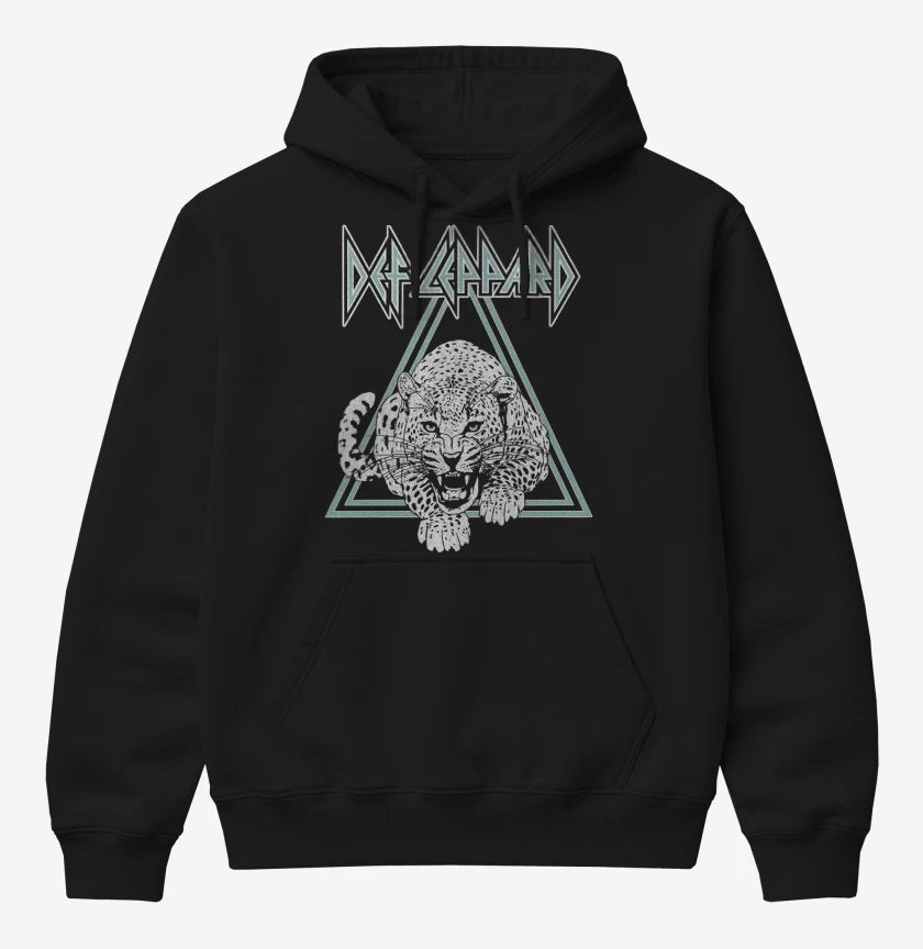 Poleron Canguro básico Def Leppard Leopardo