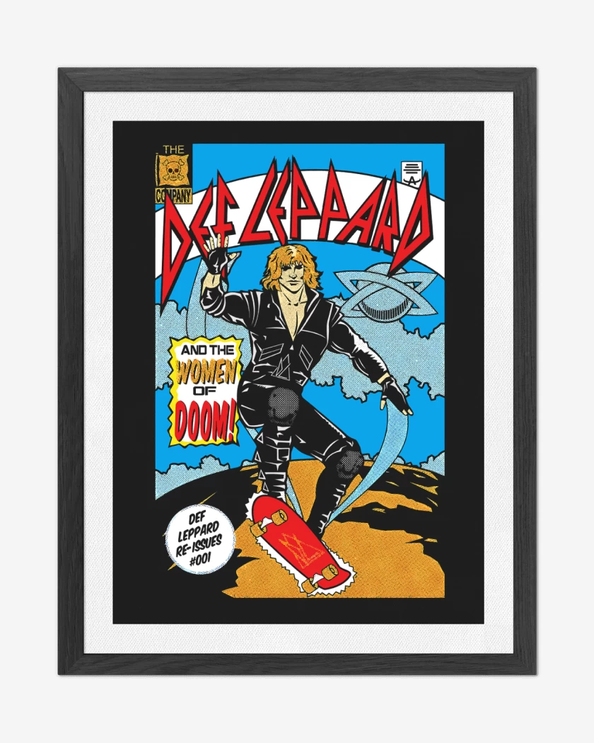 Cuadro decorativo Negro de Def Leppard Comic