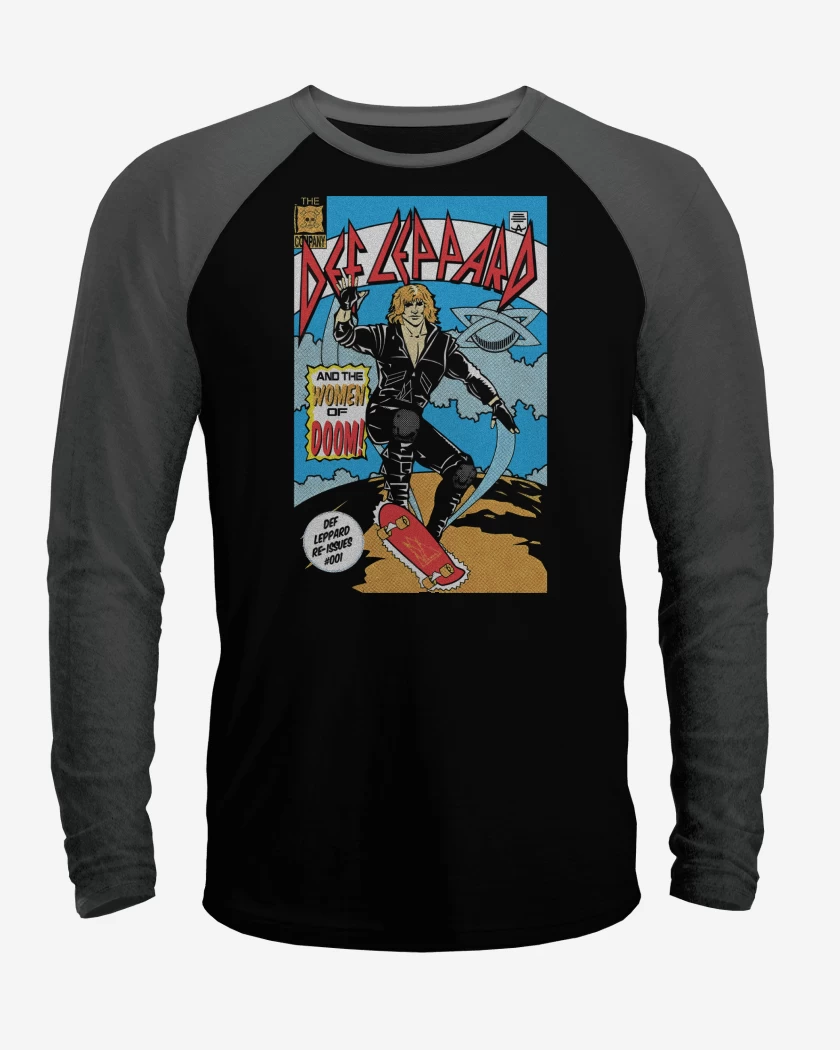 Polera Raglan Def Leppard Comic