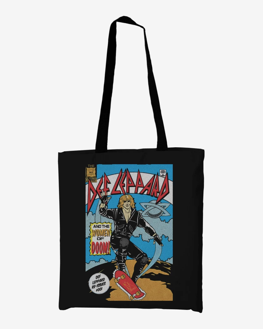 Totebag Negro de Def Leppard Comic