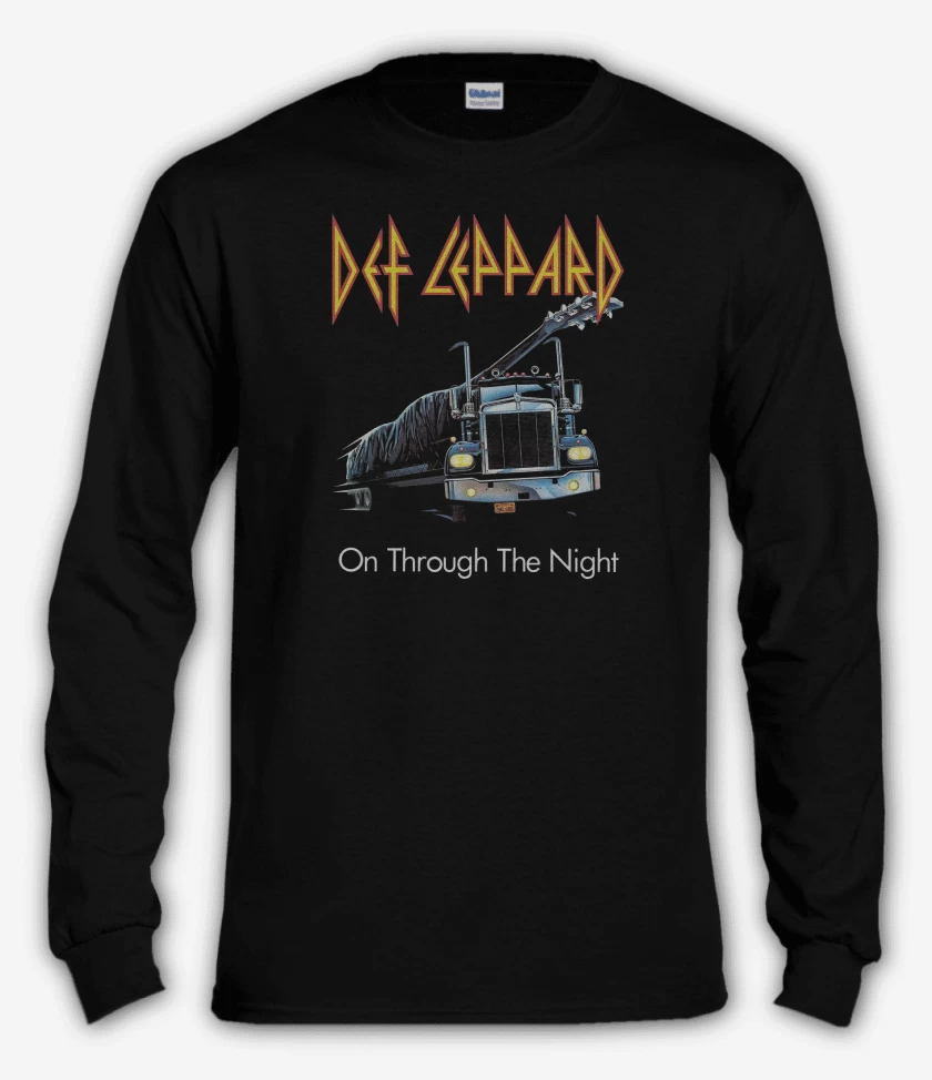 Polera manga larga Negro de Def Leppard On Through The Night