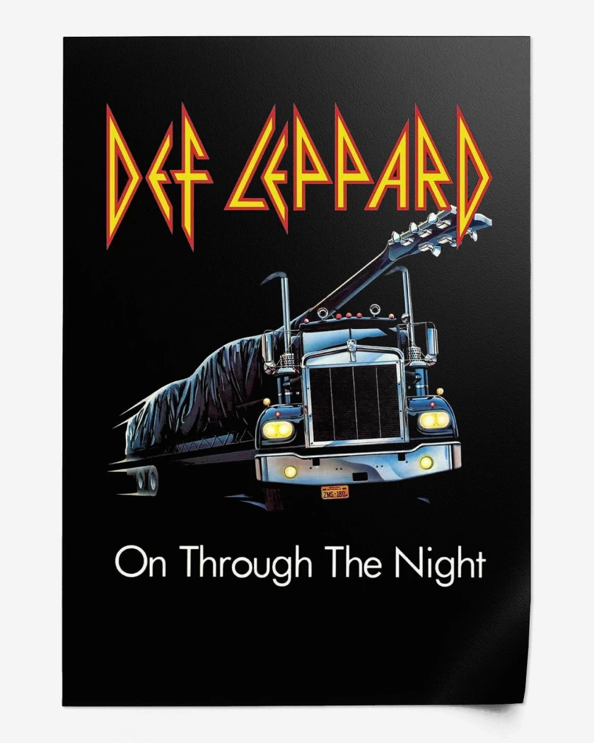 Print Def Leppard On Through The Night