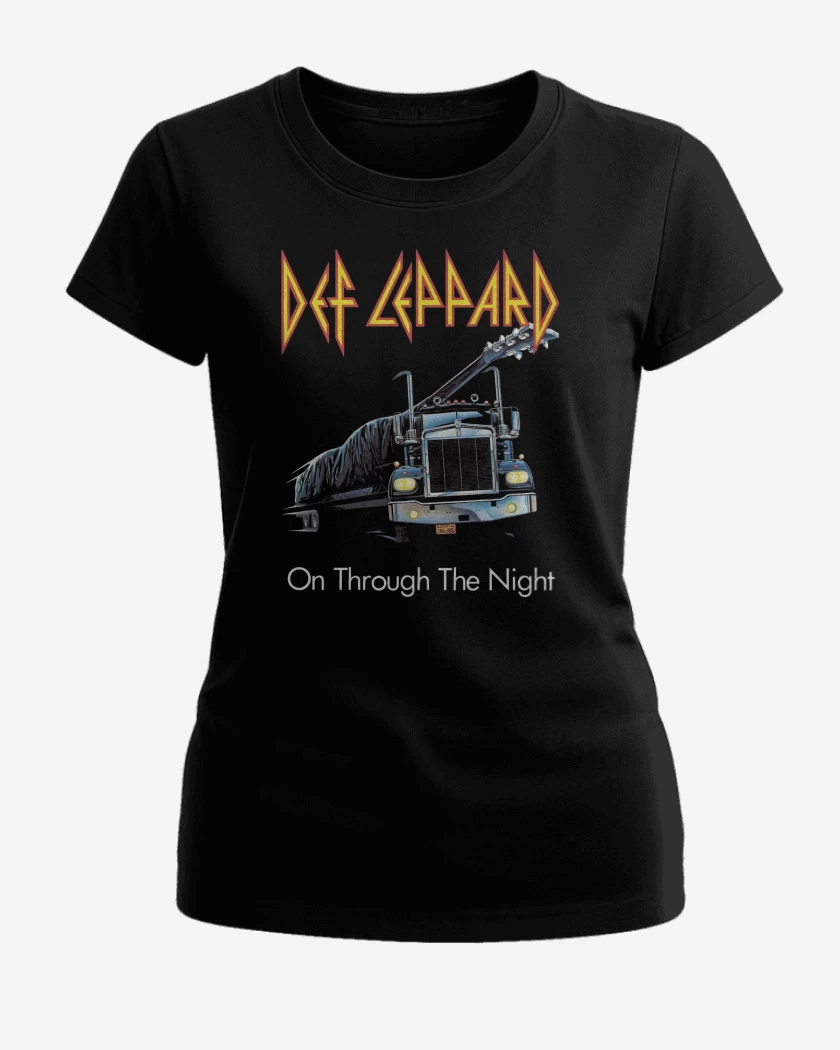 Polera de Mujer Negro de Def Leppard On Through The Night