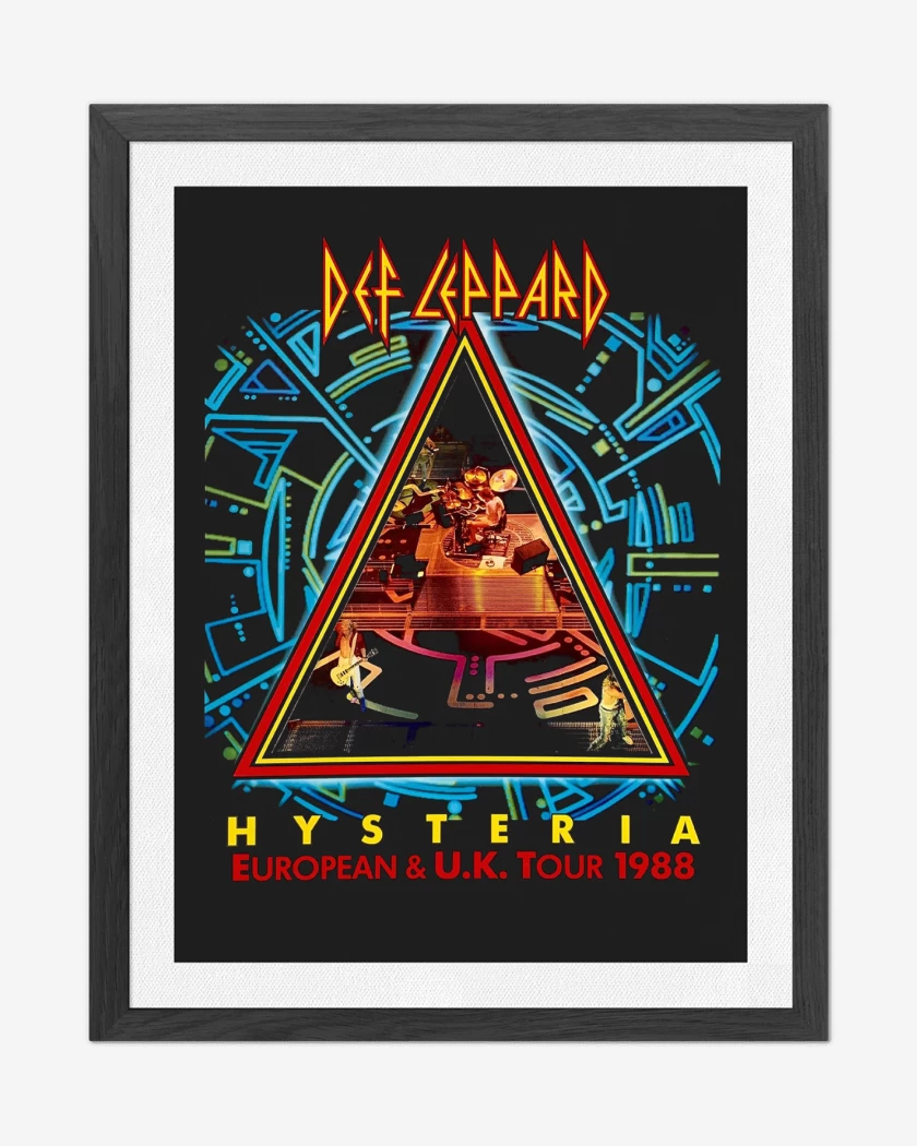 Cuadro decorativo Negro de Def Leppard European Tour