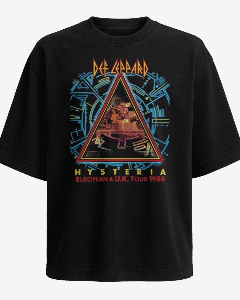 Polera Oversize Def Leppard European Tour