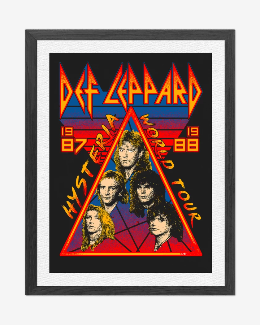 Cuadro decorativo Negro de Def Leppard Hysteria Tour