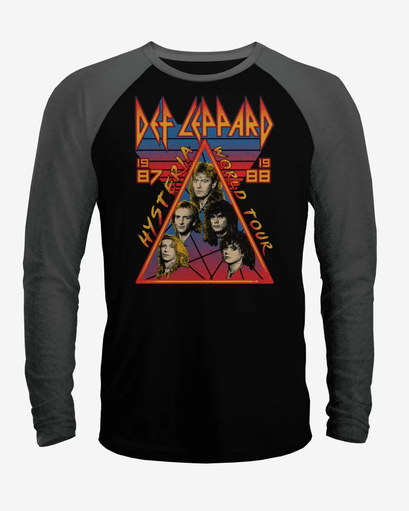 Polera Raglan Def Leppard Hysteria Tour