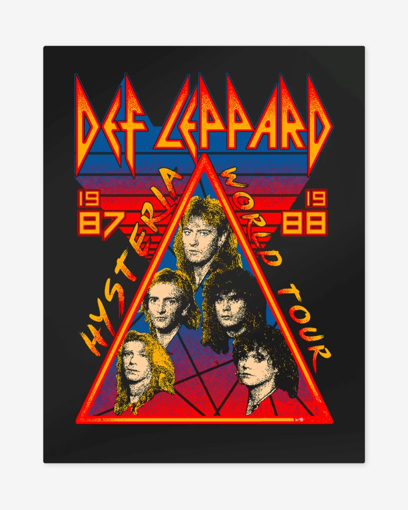 Print metalico Def Leppard Hysteria Tour
