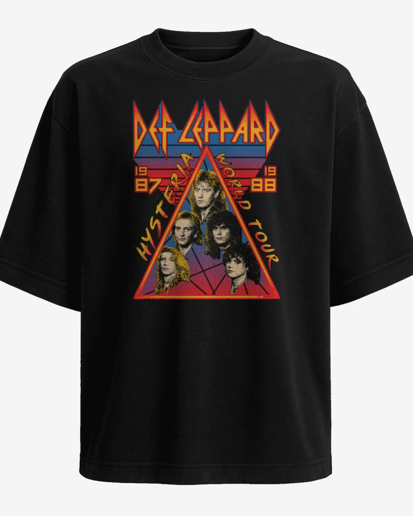 Polera Oversize Def Leppard Hysteria Tour