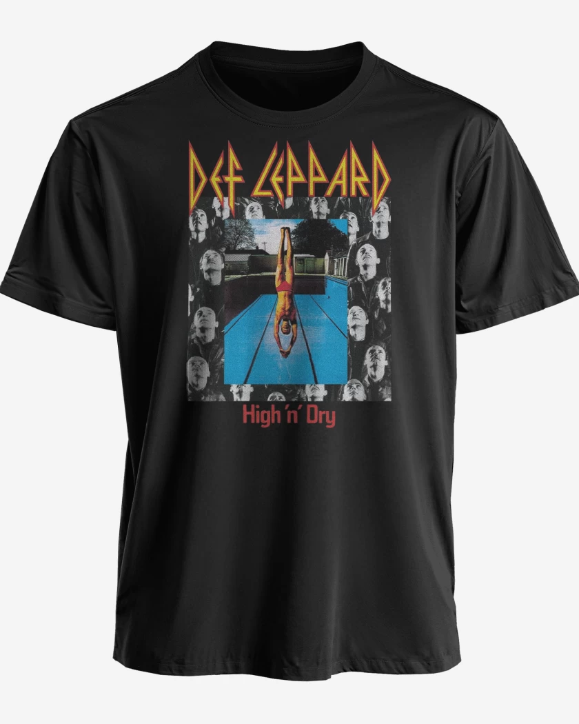 Polera premium Negro de Def Leppard High n Dry