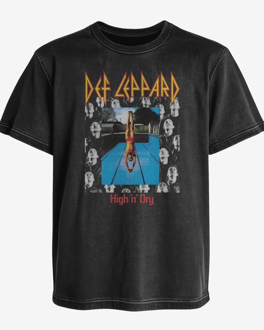 Polera desgastada Def Leppard High n Dry