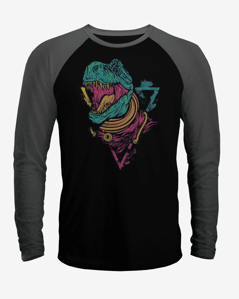 Polera Raglan Negro / Negro Heather de Dino