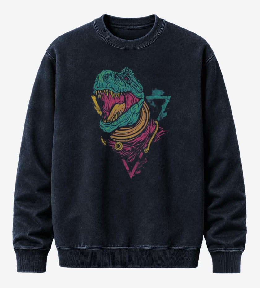 Poleron Polo Acid Wash Azul Marino de Dino