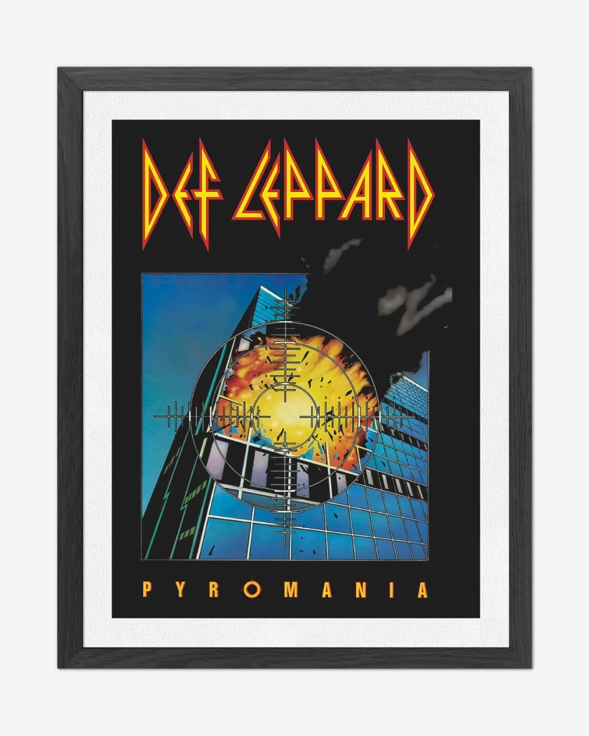 Cuadro decorativo Negro de Def Leppad Pyromania