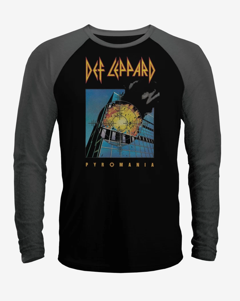 Polera Raglan Def Leppad Pyromania
