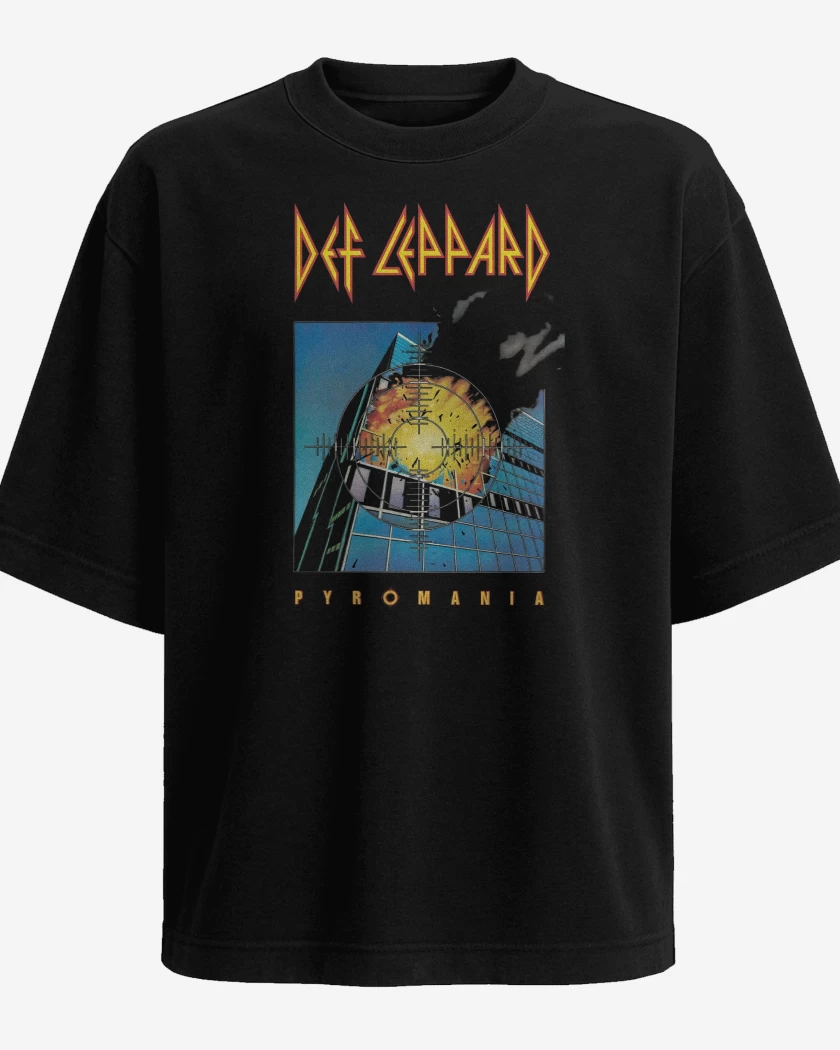 Polera Oversize Def Leppad Pyromania