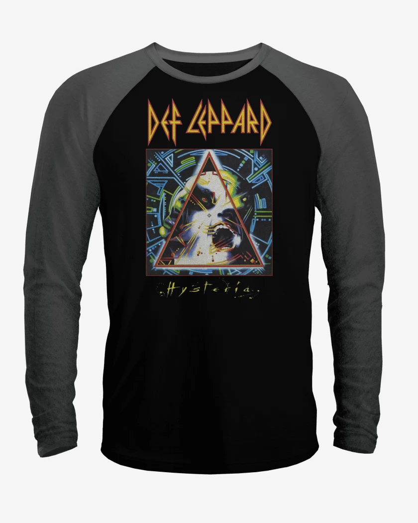 Polera Raglan Def Leppard Hysteria 