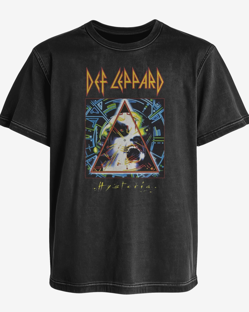 Polera desgastada Def Leppard Hysteria 