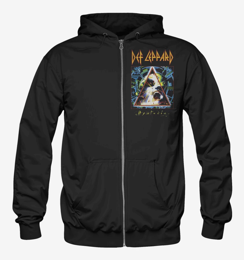 Poleron Canguro con cierre Def Leppard Hysteria 