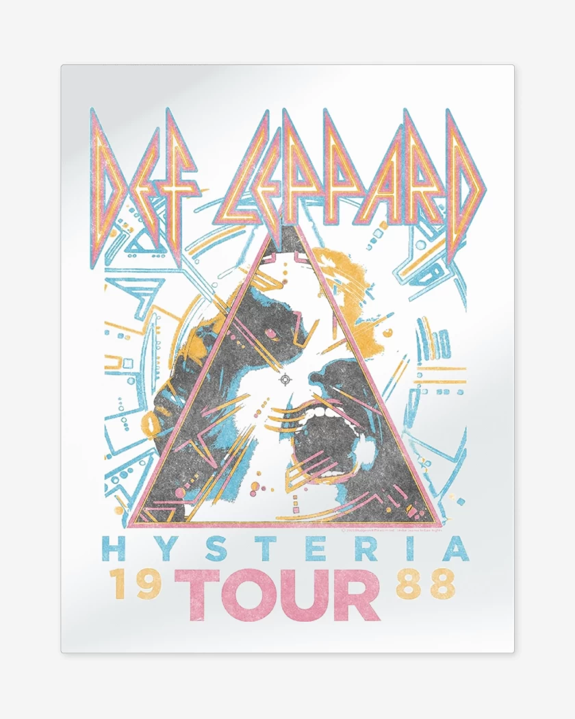 Print metalico Def Leppard Hysteria 1988