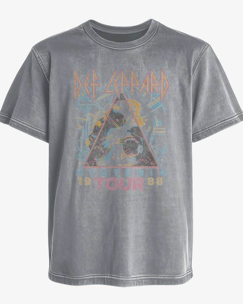Polera desgastada Def Leppard Hysteria 1988