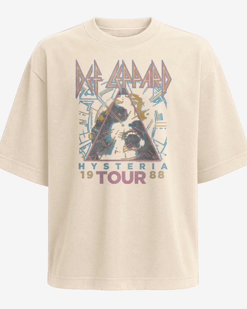 Polera Oversize Def Leppard Hysteria 1988