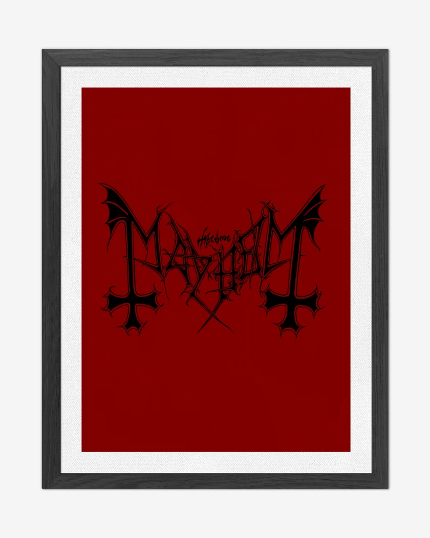 Cuadro decorativo Rojo de Mayhem Logo N