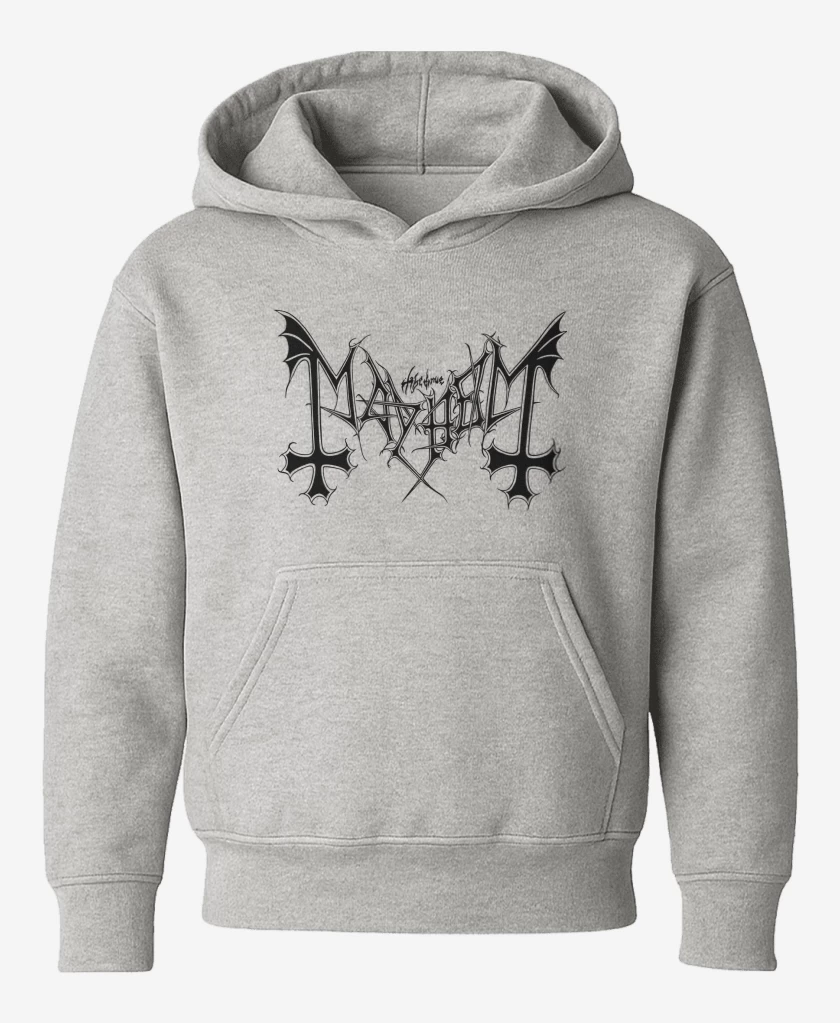 Poleron de niño Gris Melange de Mayhem Logo N