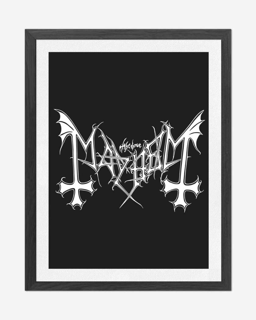 Cuadro decorativo Negro de Mayhem Logo B