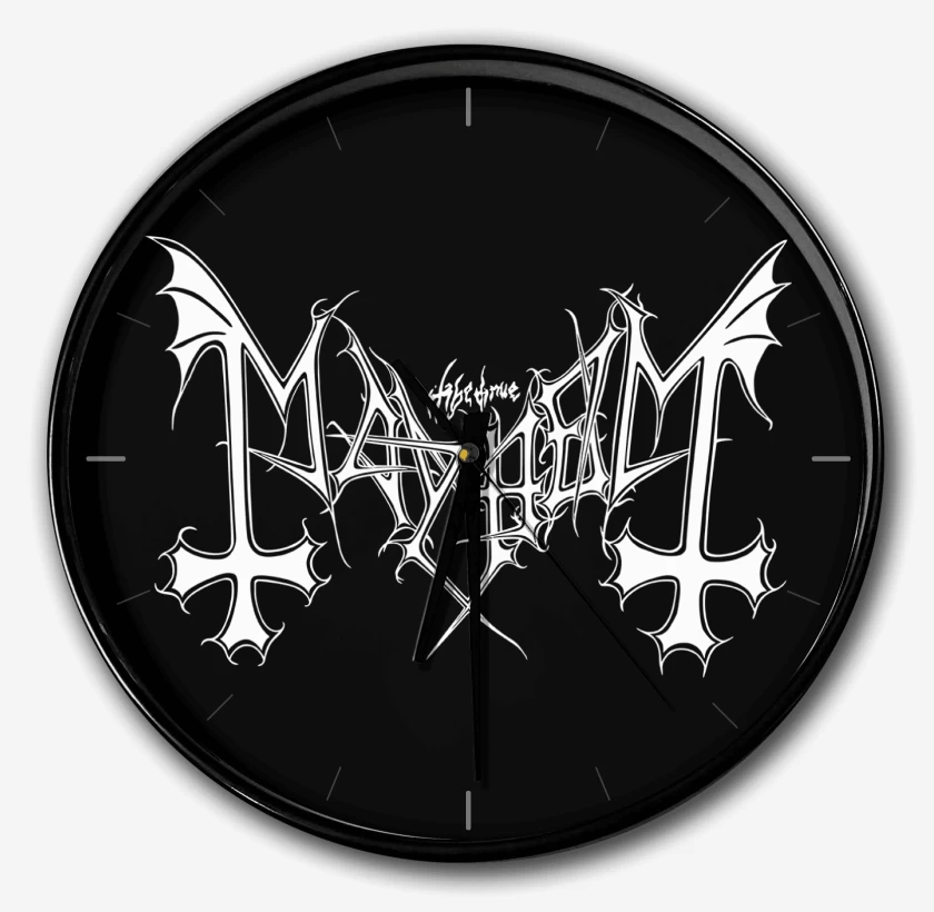 Reloj Negro de Mayhem Logo B