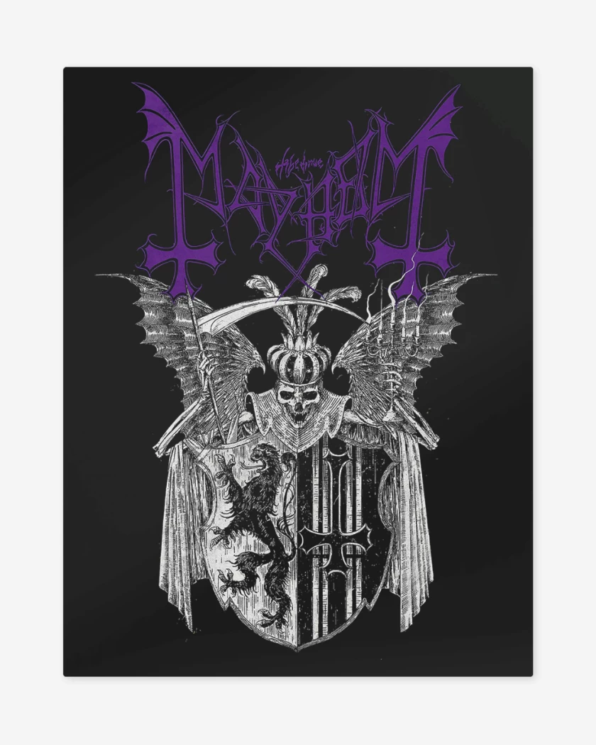 Print metalico Negro de Mayhem Live Leipzig